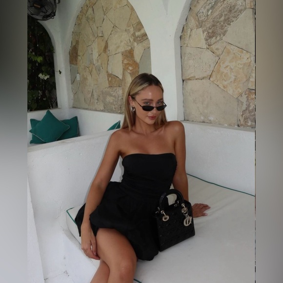 White Fox Boutique Diamond Dust Mini Dress Black Size XS NWT - Picture 1 of 9